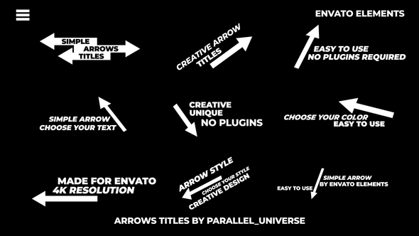 Arrows Titles | AE Titles template preview
