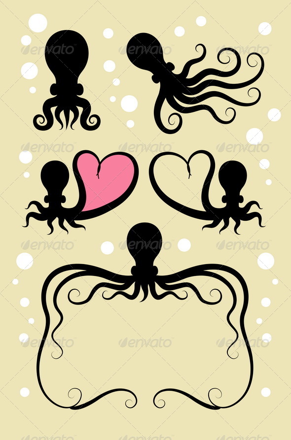 Octopus Symbol Decorations - Animals Characters