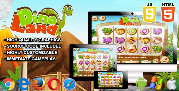 DinoLand - HTML5 Slot Machine