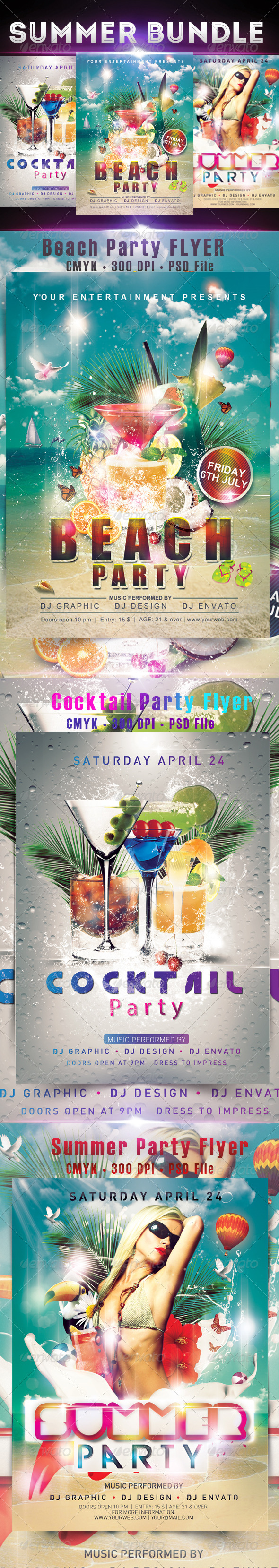 Summer Bundle - Events Flyers