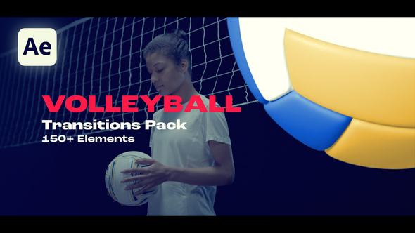 Volleyball Transitions Elements template preview