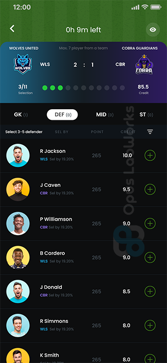 App Template Fantasy Sport Contest App Fantasy Cricket