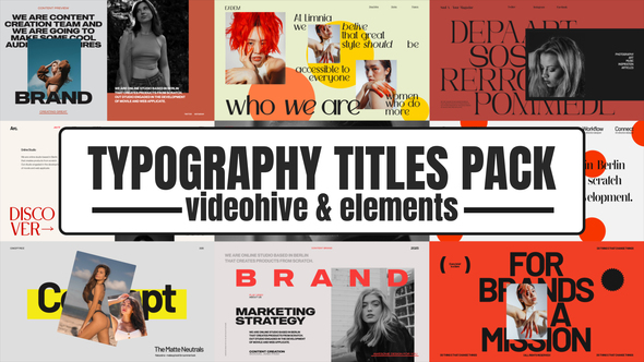Typography Titles Pack Titles template preview