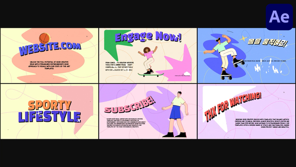 Sport Explainer Slides for After Effects Openers template preview