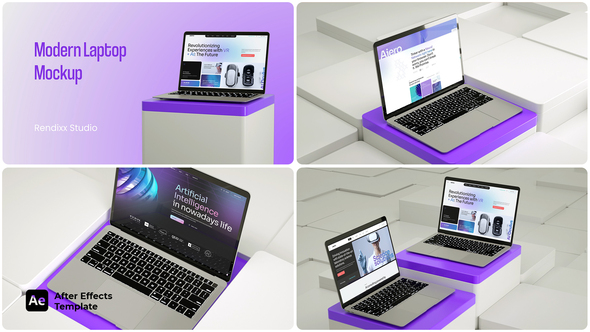Modern Laptop Website Mockup Product Promo template preview