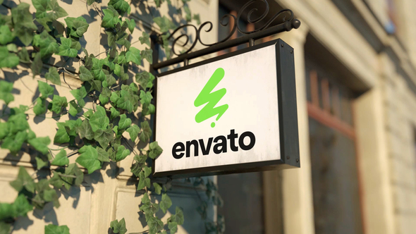 Mock-Up Wall Sign Logo Stings template preview