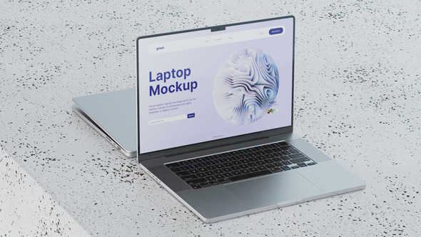 Animated Laptop Mockup Product Promo template preview