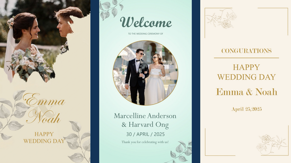 Wedding Story - Reels Video Displays template preview