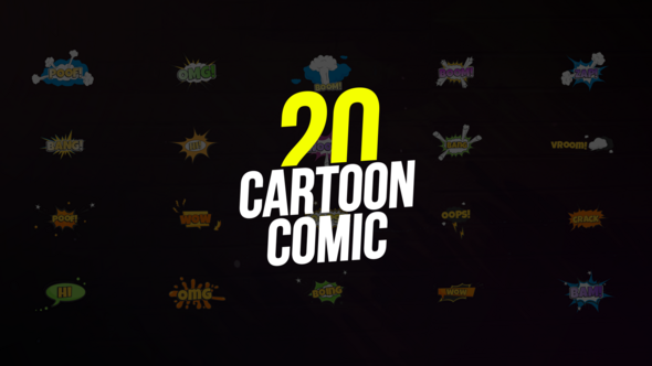 Cartoon Comic Titles Titles template preview