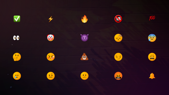 Animated Emoji vol.02 Elements template preview