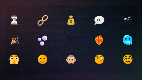 Animated Emoji vol.03 Elements template preview