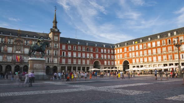 4K Timelapse of Plaza Mayor, Madrid, Spain