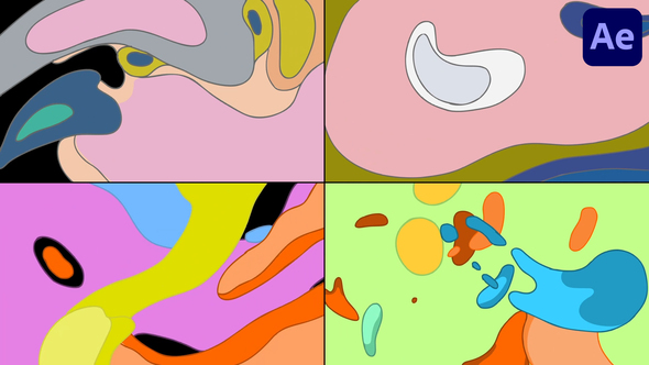 Abstract Colorful Transitions for After Effects Elements template preview