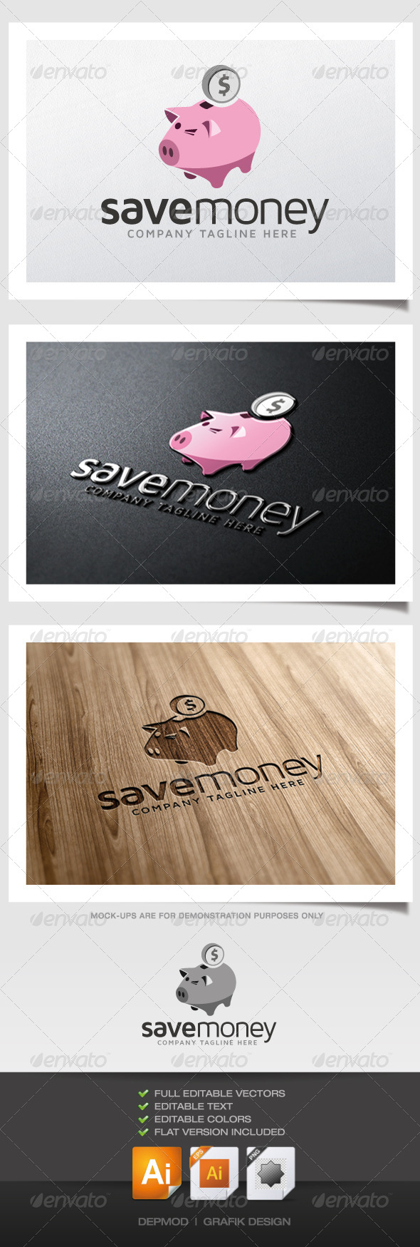 Save Money Logo - Objects Logo Templates