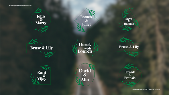 Wedding Titles Titles template preview