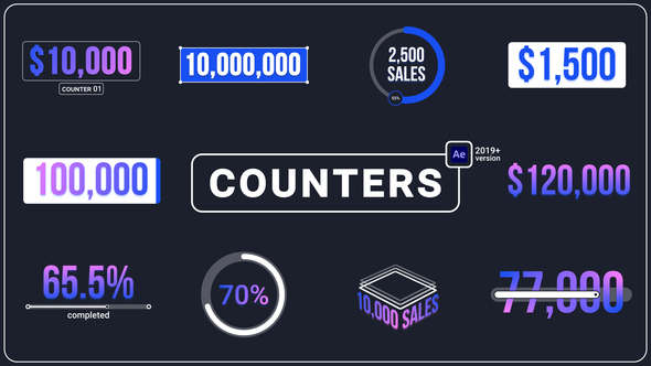 Counters Infographics template preview