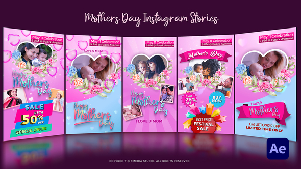 Mother’s day Instagram Stories Openers template preview