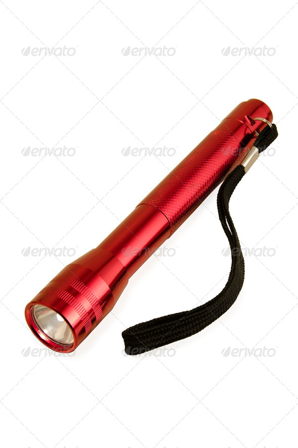 Red flashlight - Stock Photo - Images