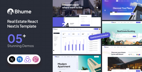 Bhume - Real Estate React NextJs Template by Theme_Pure | ThemeForest