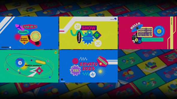 Vibrant Motion Graphics Opener | Colorful Promo Titles Openers template preview