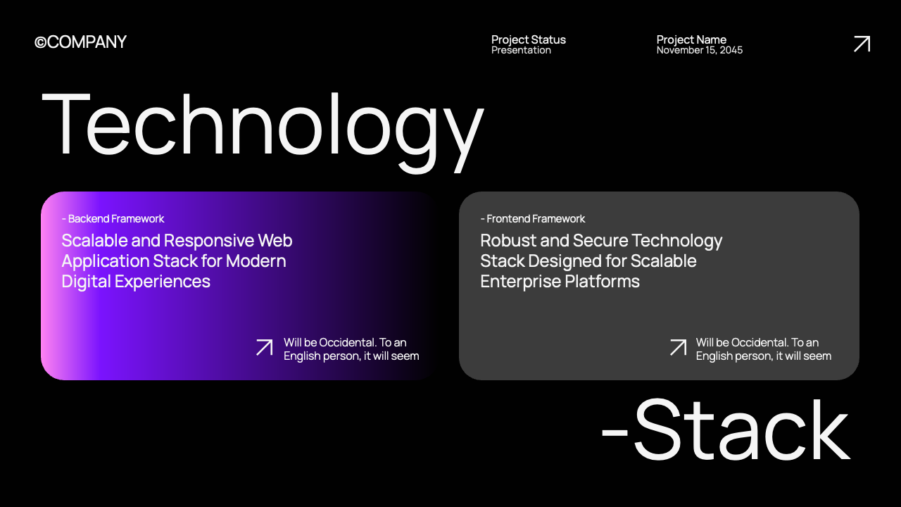 Black Purple Modern Project Status Presentation, Presentation Templates