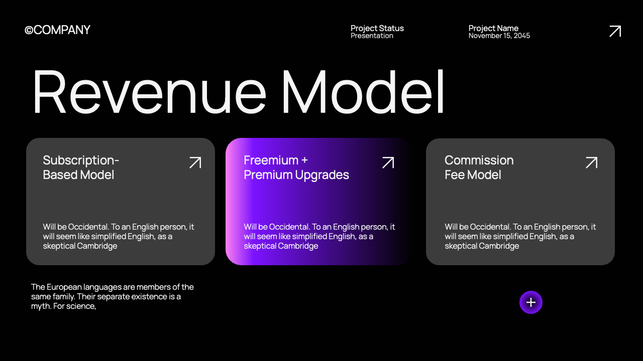 Black Purple Modern Project Status Presentation, Presentation Templates