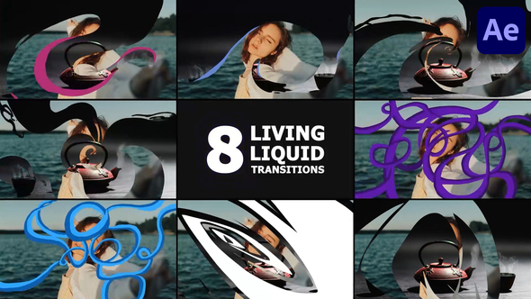Living Liquid Transitions | After Effects Elements template preview