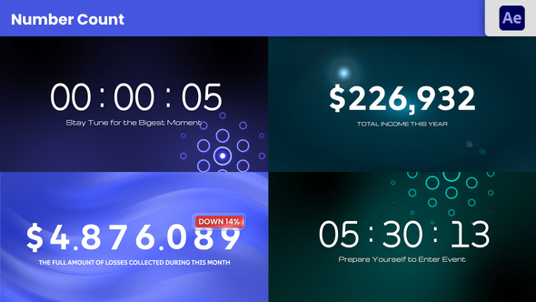Number & Time Count Elements template preview