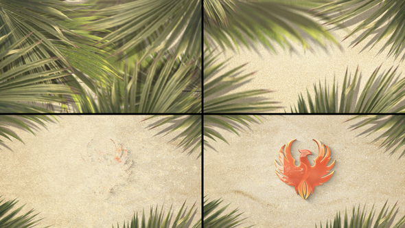 Sand Beach Summer Holidays Travel Logo Openers template preview