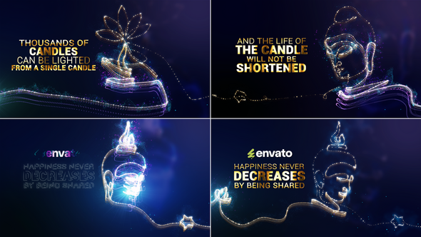 Happy buddha day // Buddhist Festivals & Special Days Openers template preview