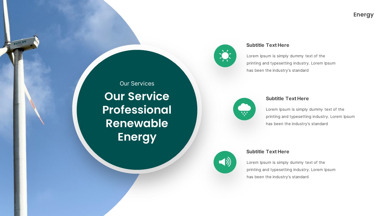Renewable Clean Energy PowerPoint Template, Presentation Templates