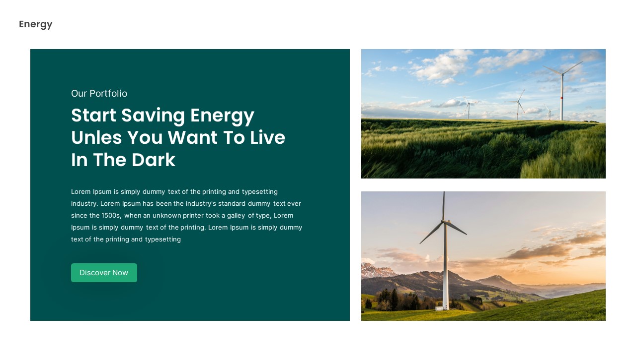 Renewable Clean Energy PowerPoint Template, Presentation Templates