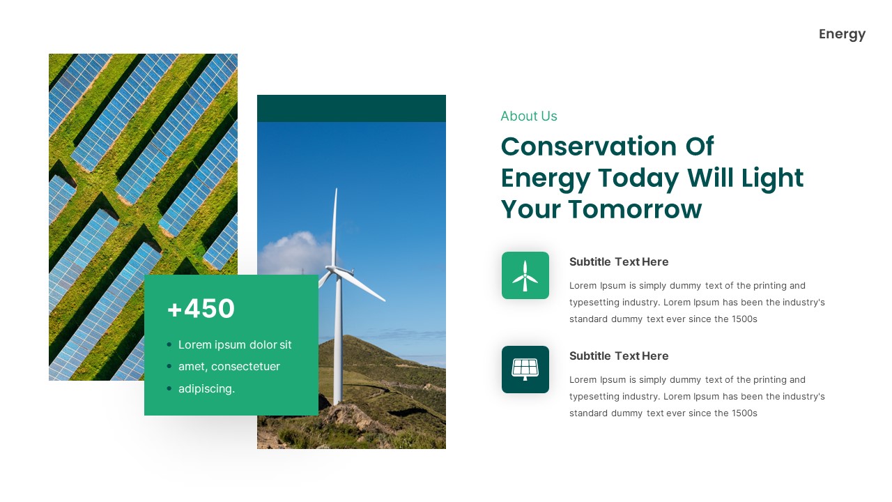 Renewable Clean Energy PowerPoint Template, Presentation Templates
