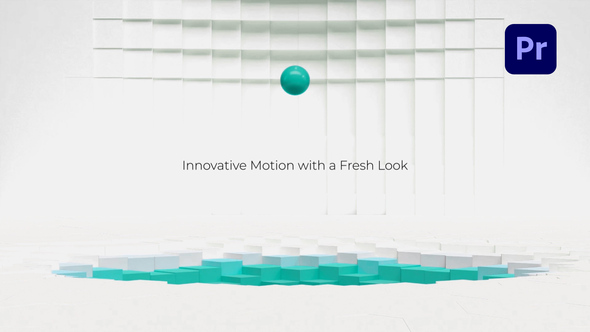 Minimal Voxel Motion Logo Unveil Premiere Pro template preview