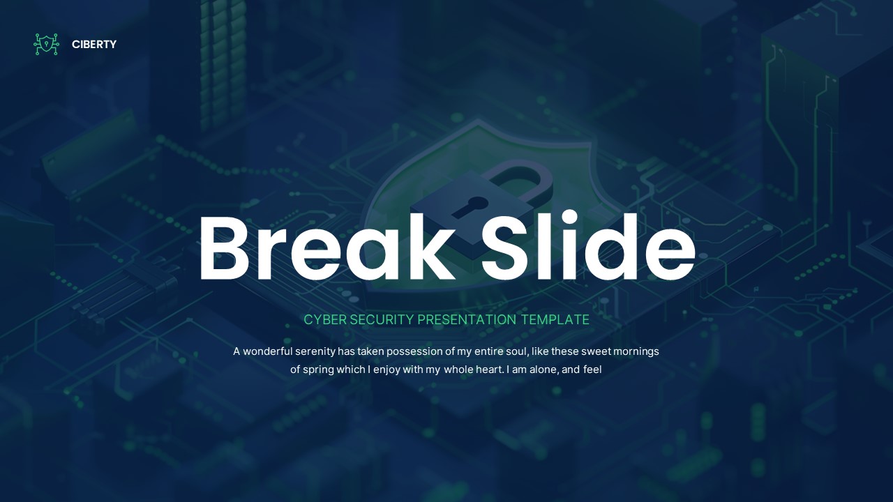 Ciberty - Cyber Security PowerPoint Template, Presentation Templates