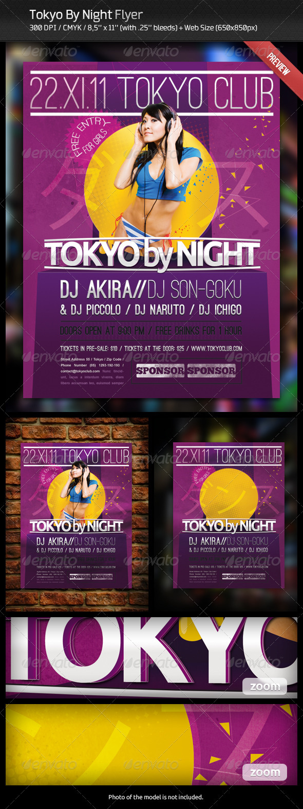 Tokyo By Night Flyer - Clubs & Parties Events