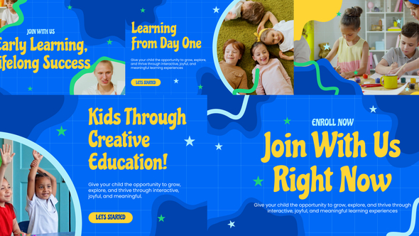 Kids Academic Video Displays template preview