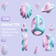 3D Object Pack Abstract Y2K Shapes