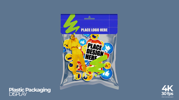 Plastic Bag Packaging Video Displays template preview