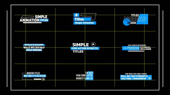 Modern Titles | AE | Titles template preview