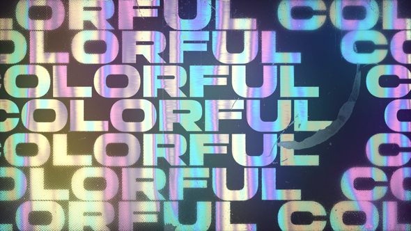 Colorful Holo Typography Openers template preview