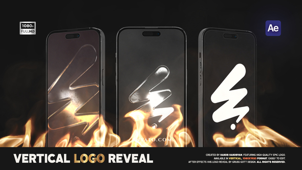 Vertical Epic Intro Logo Stings template preview