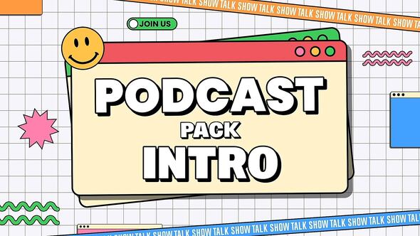 Podcast Pack Slideshow broadcast-packages template preview