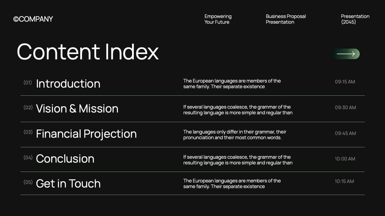 Black Green Gradient Modern Business Proposal Presentation ...