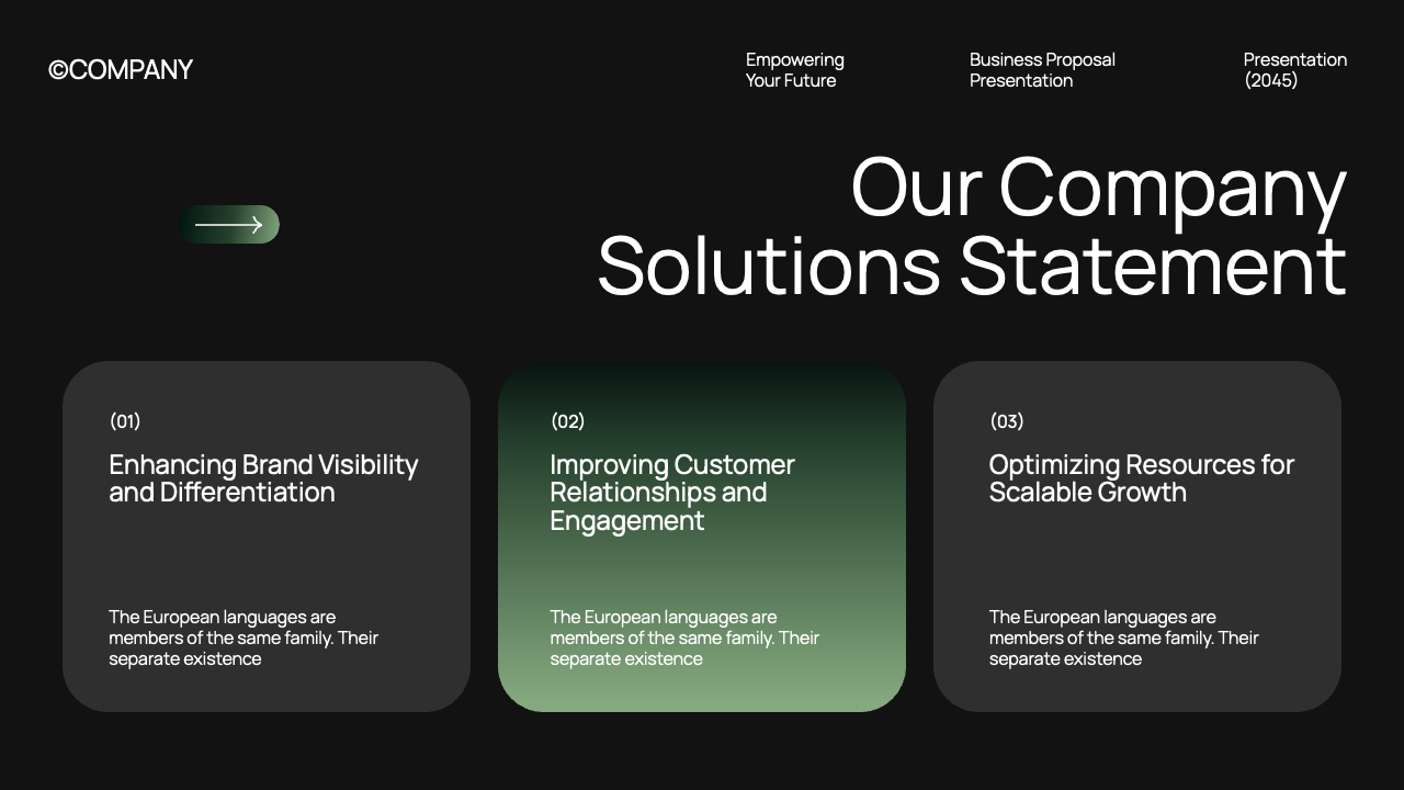 Black Green Gradient Modern Business Proposal Presentation ...