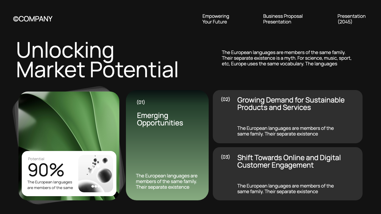 Black Green Gradient Modern Business Proposal Presentation ...