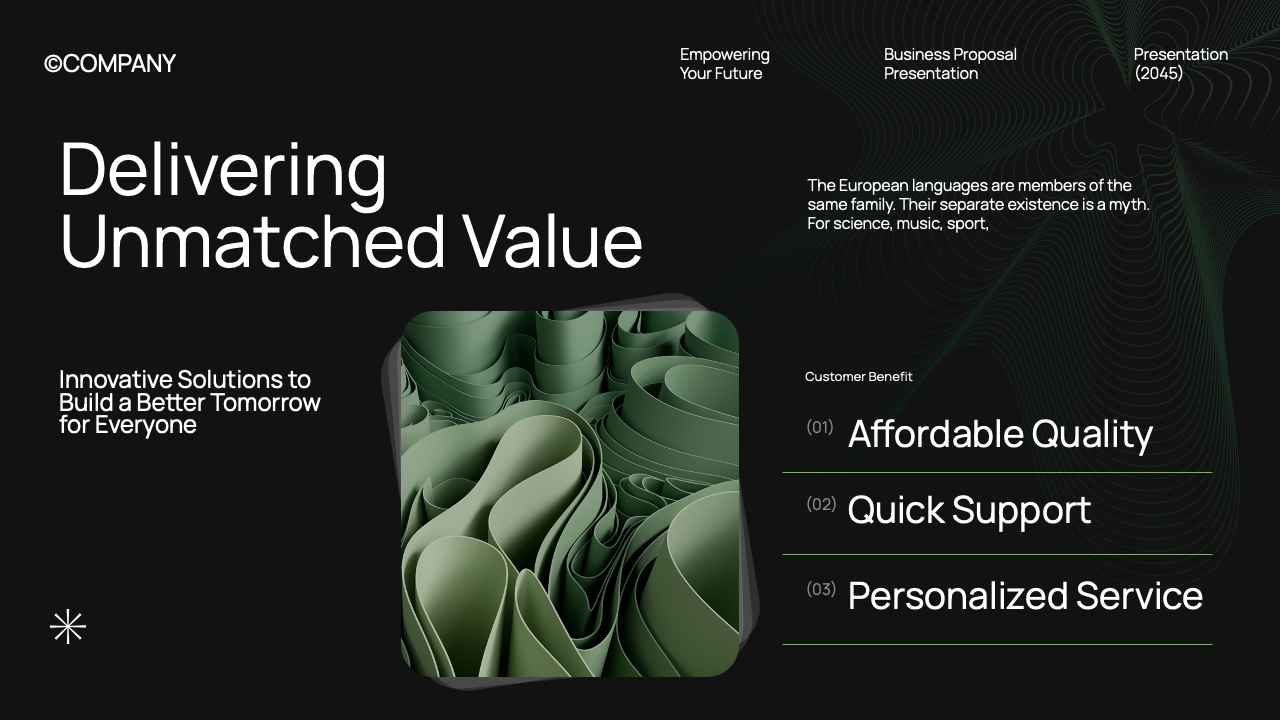 Black Green Gradient Modern Business Proposal Presentation ...