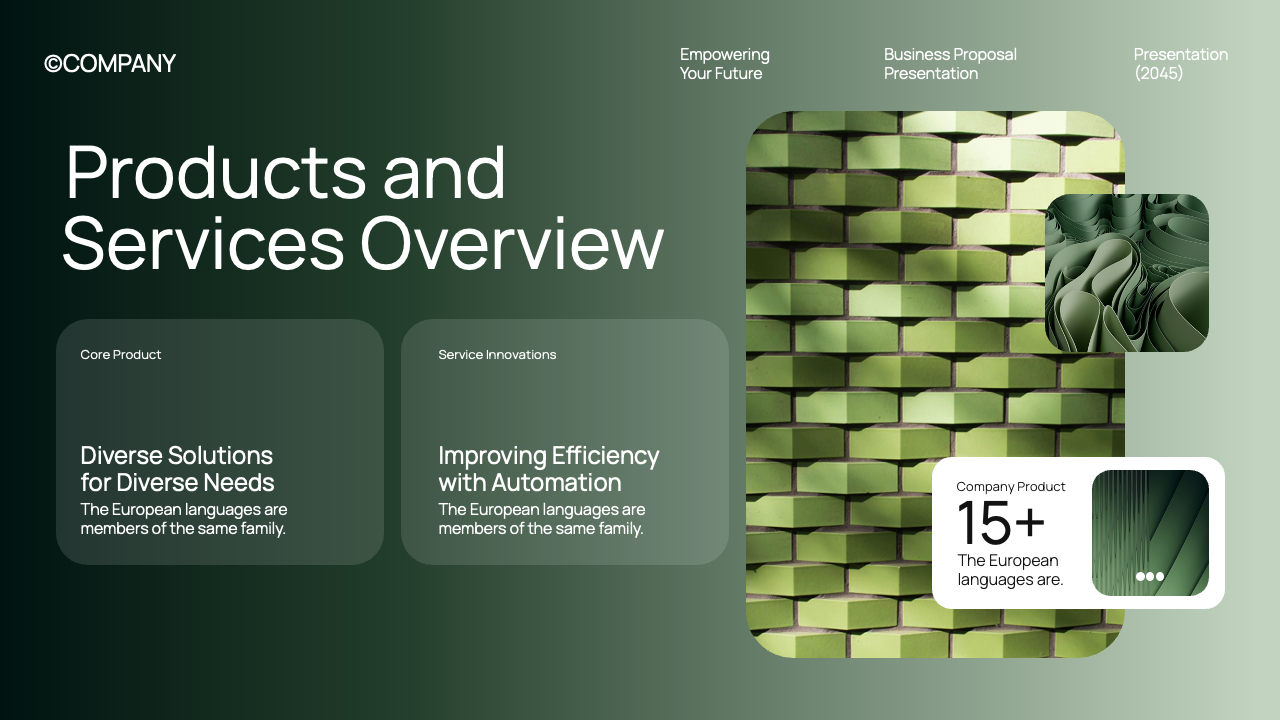 Black Green Gradient Modern Business Proposal Presentation ...