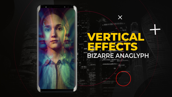 Vertical Bizarre Anaglyph Effects | After Effects Elements template preview