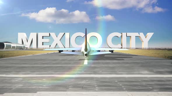 Commercial Airplane Landing Capitals And Cities Mexico City